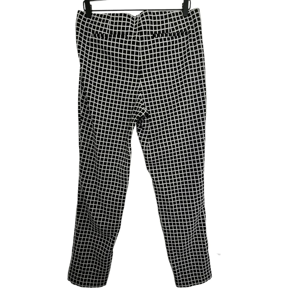 Adriana Papell Black & White Pull-on Pants Women Size 12 - Picture 2 of 8
